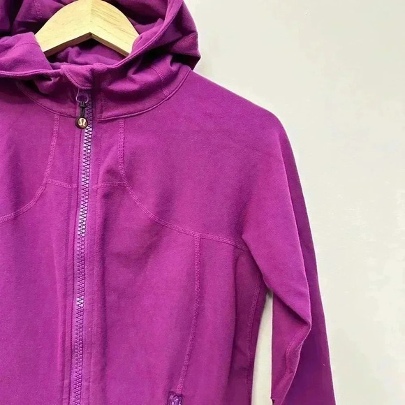Lululemon Half Moon Full Zip Track Jacket Running Yoga Activewear Purple Women 8 - Picture 9 of 16